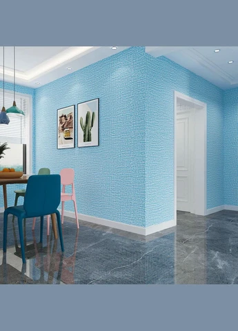 Самоклеючі шпалери світлосиньо білі 2800*500*2,5мм YM-03 BLUE WHITE SW-00001326 Sticker Wall (304263768)