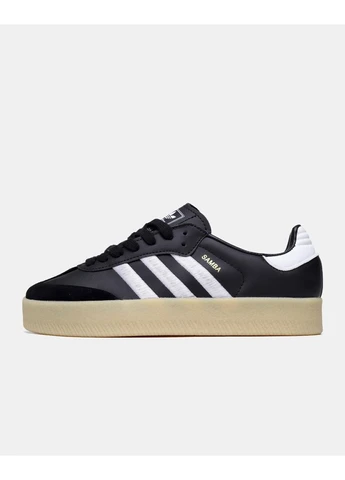 Белые летние кроссовки adidas samba xlg black white gum адидас самба No Brand