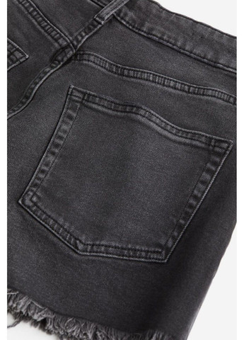 Женские джинсовые шорты с высокой талией Н&М (56973) W36 Черные H&M (291903274)