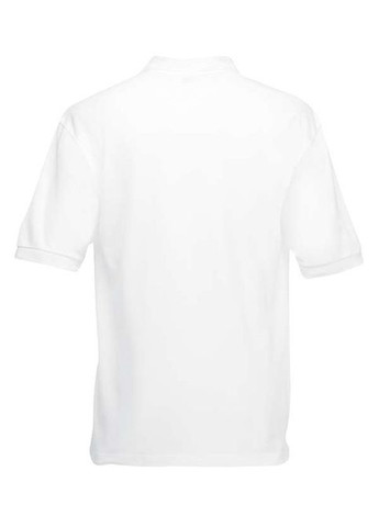 Белая футболка поло мужская premium polo белый (063218030l) с коротким рукавом Fruit of the Loom