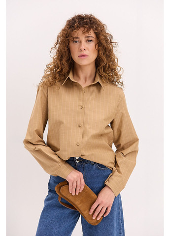 Жіноча смугаста сорочка oversize Arjen (358908322)