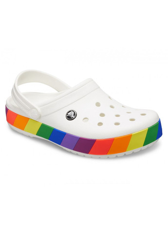 Сабо Crocband Rainbow Block Clog White M4W6-36-23 см 206361-W Crocs (281158577)