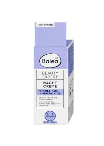 Balea Нічний крем Nachtcreme Beauty Expert с ретинолом 0,3%, 2% бакучиола, 30 мл — Крем, Німеччина (363053033)