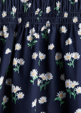 Темно-синее кэжуал платье H&M с цветочным принтом