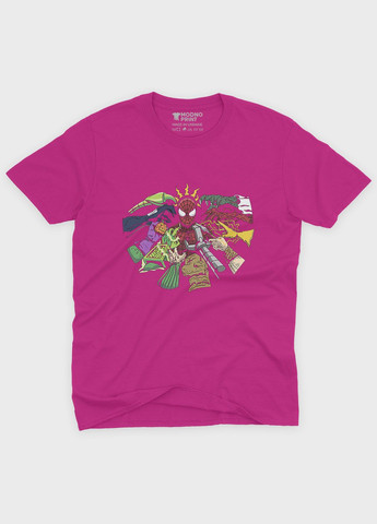 Розовая демисезонная футболка для мальчика с принтом супергероя - человек-паук (ts001-1-fuxj-006-014-014-b) Modno