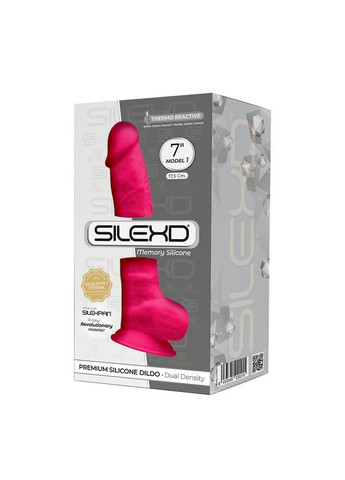 Фаллоимитатор Johnny Pink (MODEL 1 size 7in), двухслойный, силикон+Silexpan, диаметр 3,8см Silexd (298576643)