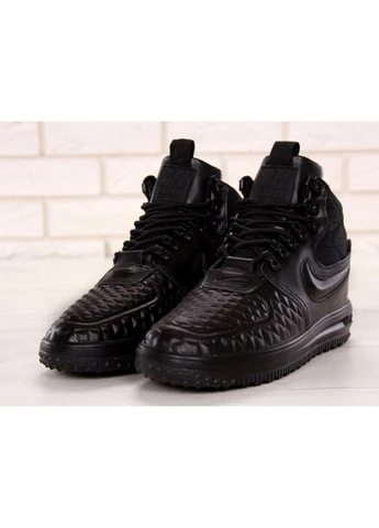 Черные демисезонные кроссовки мужские nike lunar force 17 duckboot black 5 найк лунар форс черные No Brand