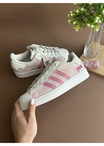 КРОССОВКИ ЖЕНСКИЕ ADIDAS SUPERSTAR CAPPUCINO PINK АДИДАС СУПЕРСТАР No Brand розовые демисезоны (369389162)