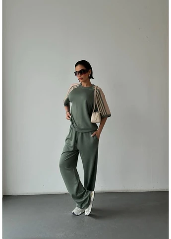 Жіночий костюм з двонитки No Brand (399426741)