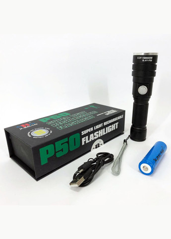 Фонарь аккумуляторный BL-611-P50, Фонарик полис, Тактичный фонарь, Ручной фонарик led Bailong (364665042)