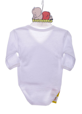 Боди с длинным рукавом кулир на кнопке белый 62 см (39693) BABYKROHA (297197891)