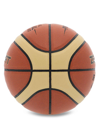 Мяч баскетбольный REACT Коричневый-желтый (размер 6) GB4410 Zelart (369142388)