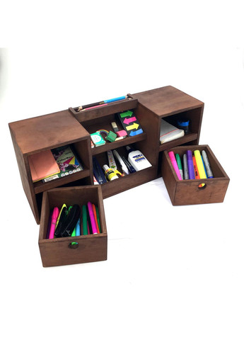 Органайзер настільний з дерева Шелдон капучино (КНЦ-008209) No Brand (328225839)