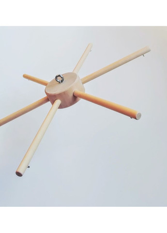 Основа Крестовина для детского мобиля, 6 лучей, 28 см, Некрашена No Brand (362474967)