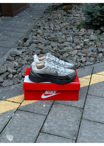 Серые демисезонные кроссовки nike grey platinum purple No Brand P-6000 Smoke