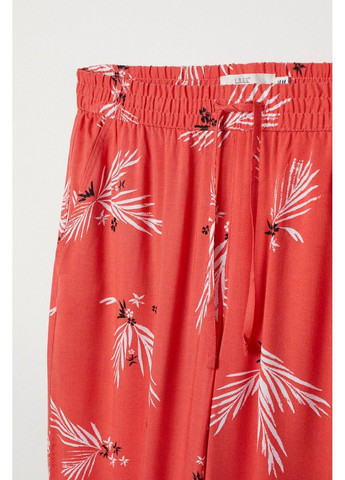 Красные кэжуал летние брюки H&M
