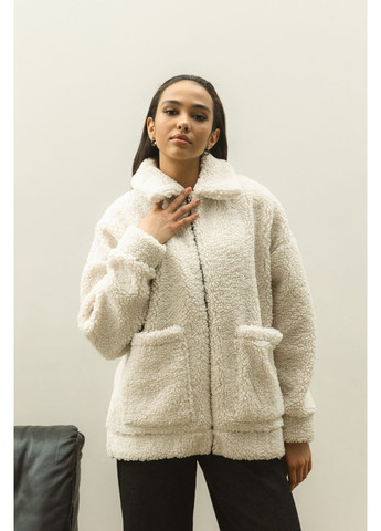 Молочная демисезонная куртка-тедди 2052.5331 Seventeen