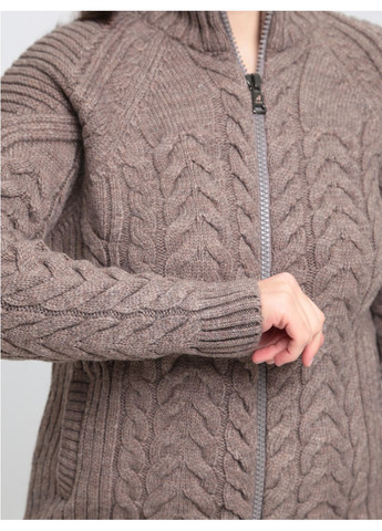 Бежевый зимний свитер женский бежевый зимний шерстяной на молнии Pulltonic Пряма