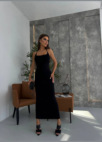 Черное коктейльное, повседневный, вечернее, пляжное, кэжуал женское платье силуэтная FINO Mode