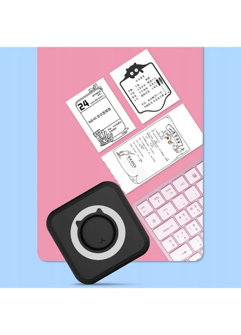 Портативний термопринтер Mini Printer C15 для друку зі смартфона без заправлення чорнила (Чорний) No Brand (368717408)