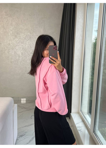 Розовый женский свитшот FINO Mode без декора (359652252)