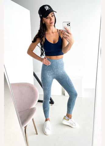 Женские лосины для спорта голубые No Brand Лосини (317962202)