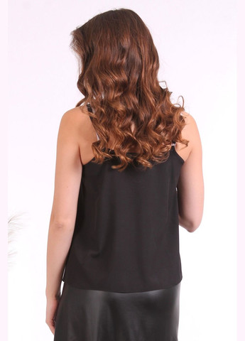 Чёрная блузка - майка женская 010 софт черная Актуаль