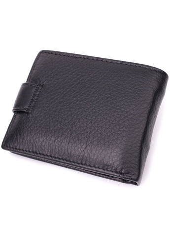 Мужской кожаный кошелек с отделением для монет и карт черный (sku_22456) No Brand (327820088)