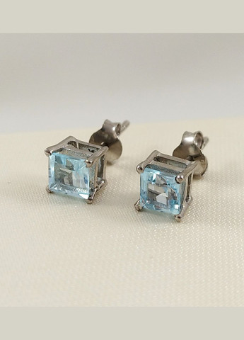 Сережки-пусети срібні з топазом 1090-гт Shatlen Сережки (339072283)