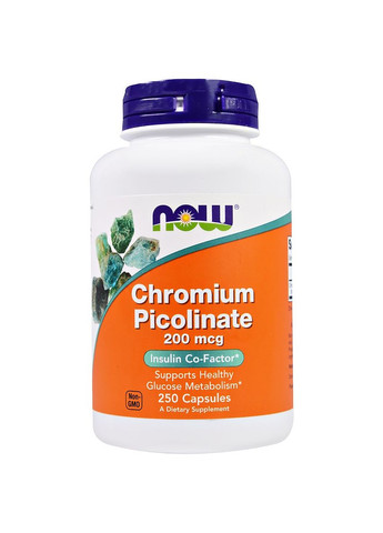 Хром Пиколинат, Chromium Picolinate, 200 мкг, 250 капсул Now Foods (326054880)