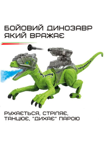 Радиоуправляемый динозавр Велоцираптор с паровым эффектом игрушка для мальчиков и девочек 52 см интерактивный робот Combuy (370603624)