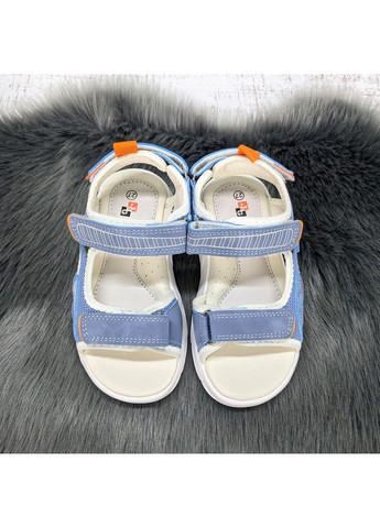 Голубые повседневные босоножки детские сандалии для мальчика Jong Golf на липучке