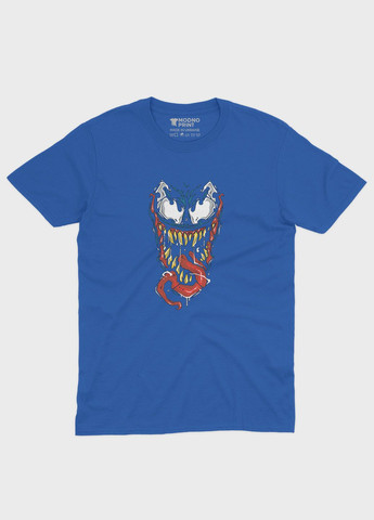 Синяя демисезонная футболка для девочки с принтом супервора - веном (ts001-1-grr-006-013-030-g) Modno
