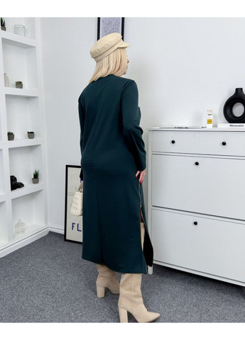 Зелена святковий сукня оверсайз з італійського трикотажу з двома робочими молніями — заміри в описі силуетна DK/DL Мода без кордонів однотонна