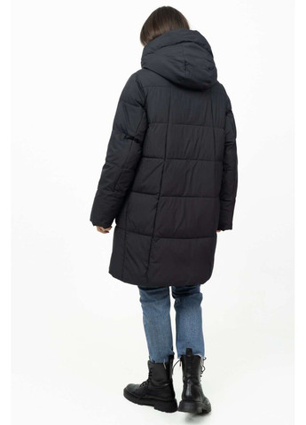 Темно-синий зимний Пуховик аляска Lora Duvetti