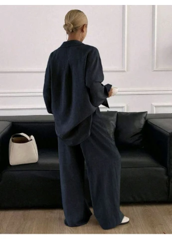 Костюм свободного кроя из турецкого льна в стиле Oversize (рубашка и брюки) — Замеры в описании. DK/DL Мода без кордонів (388723833)