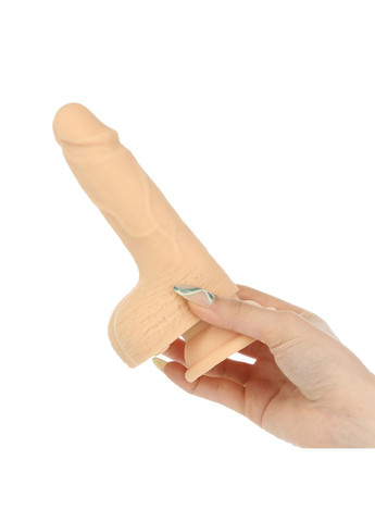 Фалоімітатор-пульсатор Naked 6.5″ Thrusting Dong With Remote, рухи вперед-назад, пульт ДК ADDICTION (335387709)