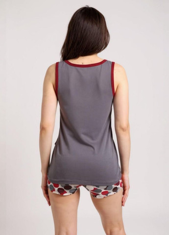 Сірий демісезонний комплект домашній Polkan 7465