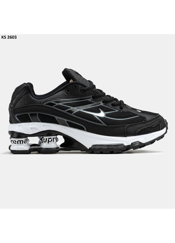 КРОССОВКИ ЖЕНСКИЕ NIKE SHOX TL RIDE2 SUPREME BLACK WHITE НАЙК ШОКС ТЛ No Brand чёрные демисезоны (367172628)