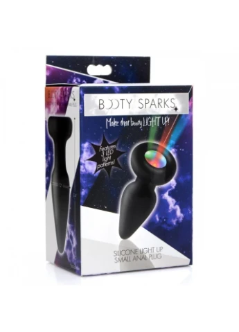 Анальная пробка S с подсветкой Booty Sparks, черная XR Brands (383087846)