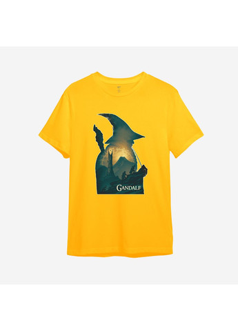 Оранжевая демисезонная детская футболка с принтом "gandalf art". властелин колец (10145567494) ТiШОТКА