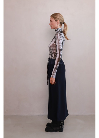 Темно-синяя темно-синяя юбка на резинке меди длины мэтью Dolcedonna