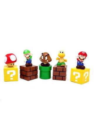 Супер Маріо Super Mario Bros Брос Супер Маріо Брати, фігурки героїв мультфільму, мініфігурки 5шт 5см Shantou (280257956)
