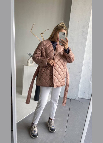 Бежева демісезонна жіноча куртка No Brand