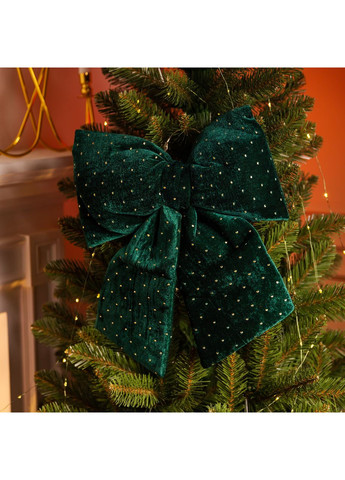 Оксамитовий бант для декору зі стразами на ялинку 35×45 (см) CR-2-11 (A-040956) Yiwu (365813478)