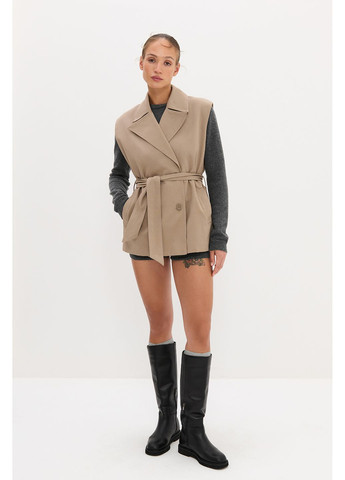 Бежевое демисезонное Тренч-трансформер короткий M-L Бежевый 855 Papaya