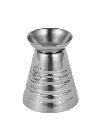Джиггер Bar House нержавеющая сталь серебристый с делениями 2,5 oz/75 мл/5 Tbsp No Brand (305663779)