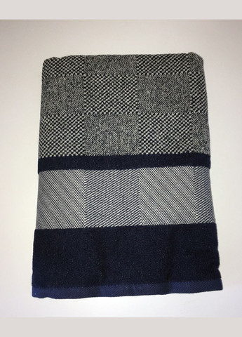 Sokuculer полотенце махровое 70х140 жаккардовое пестротканное шахматы сине-серые геометрический темно-синий производство - Турция