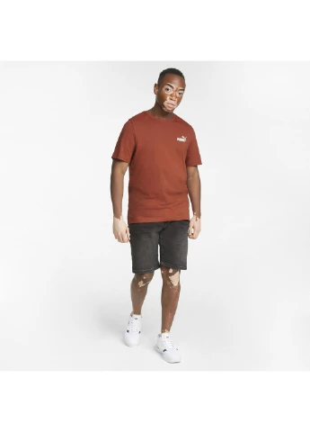 Красная футболка essentials small logo men's tee Puma
