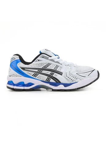 Белые летние кроссовки asics gel-kayano 14 white tuna blue асикс гель кахано 14 No Brand